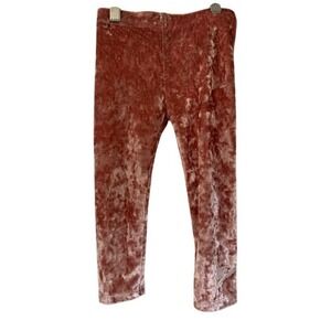 Nike Toddler Girl's 24M Pink Crushed Velvet Leggings Pants Logo Casual Cute
